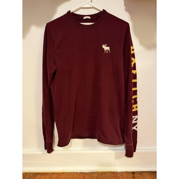 Abercrombie & Fitch Mens Medium Muscle Embroidered Long Sleeve Y2K - Picture 1 of 9